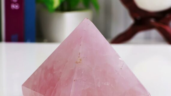 Rose Quartz Stone Pyramid