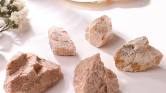 Peach Moonstone Raw Stone