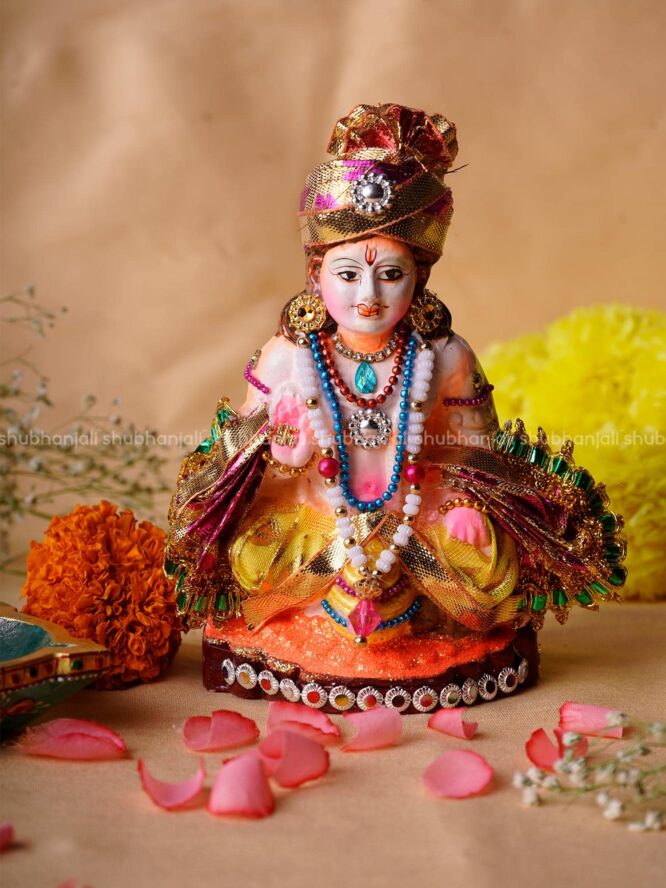 Kuber Terracotta Murti God of Wealth Shubhanjali Care for Your