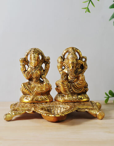 Lakshmi Ganesh Saraswati Metal Statue