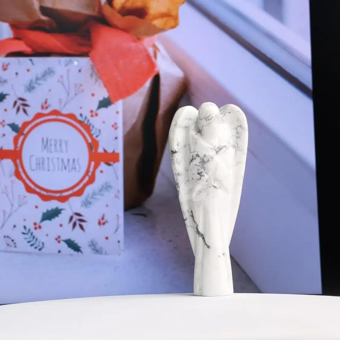 Howlite Angels-Shubhanjali (1) Shop Howlite Crystal Carved Angels