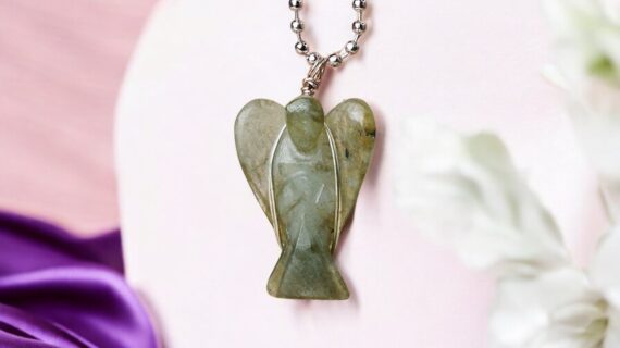 Labradorite Angel Wire Wrapped Pendant