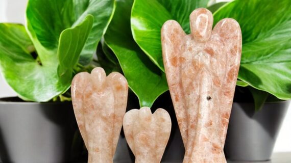 Sun Stone Carved Angel