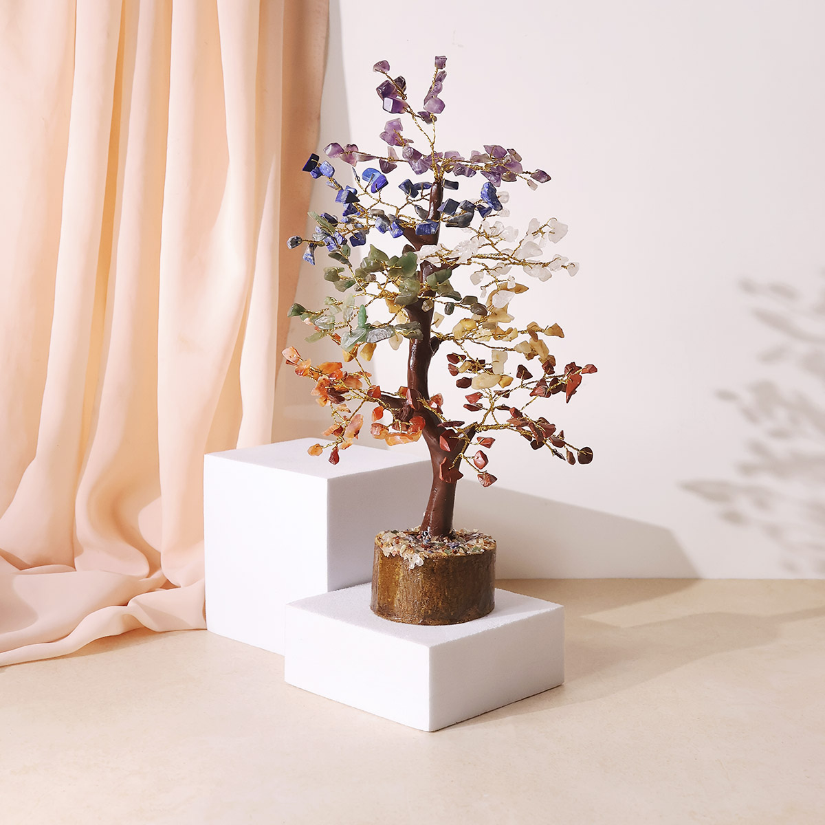 7 Chakra M-Seal Tree, Golden Wire, (100-500 Chips) (5)