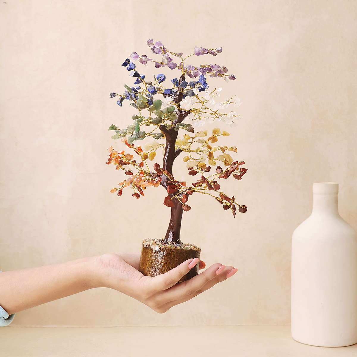 7 Chakra M-Seal Tree, Golden Wire, (100-500 Chips) (7)