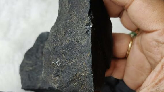 Black Agate Raw Stone