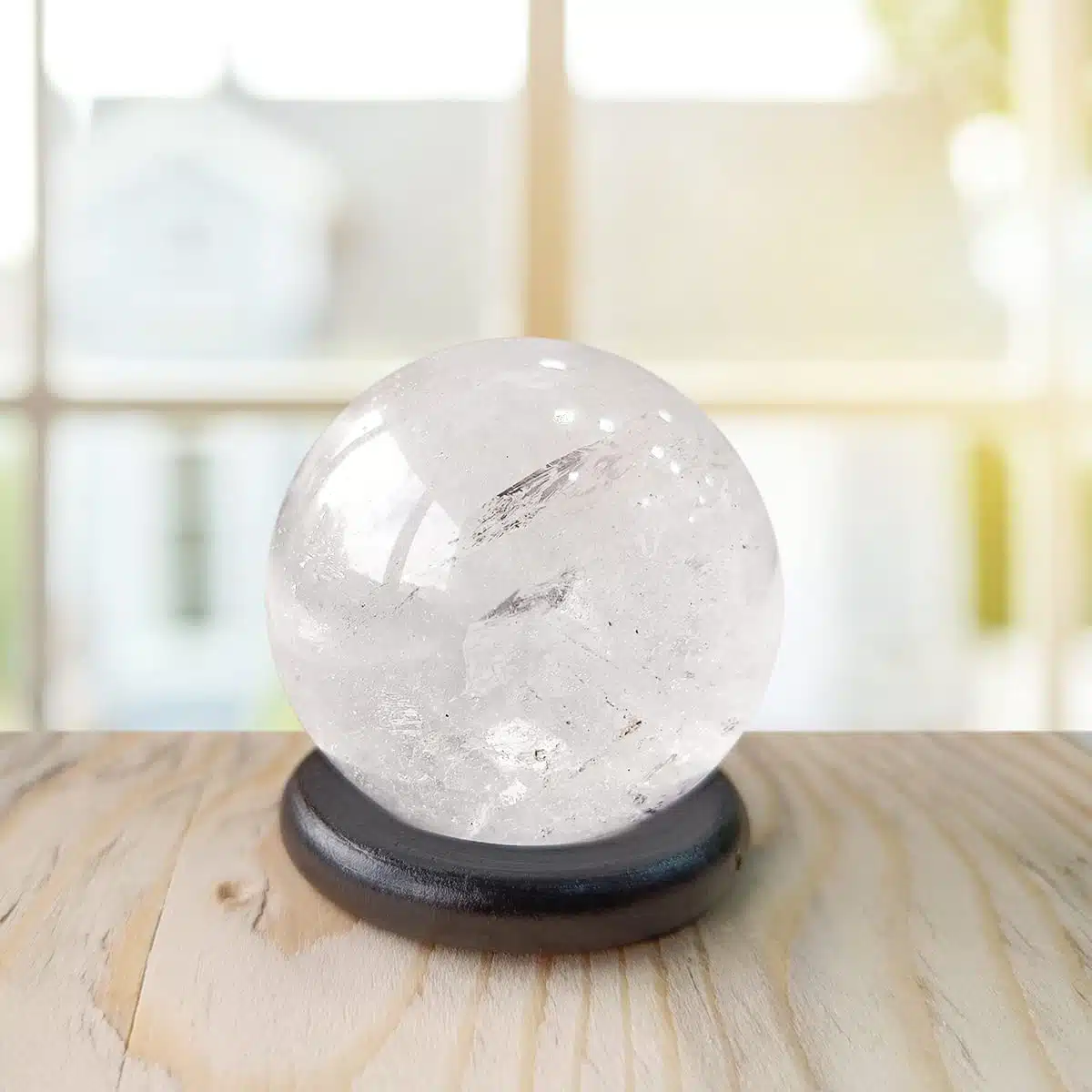 Clear Quartz Sphere-Shubhanjali (4) Shop Clear Quartz Crystal Sphere/Balls