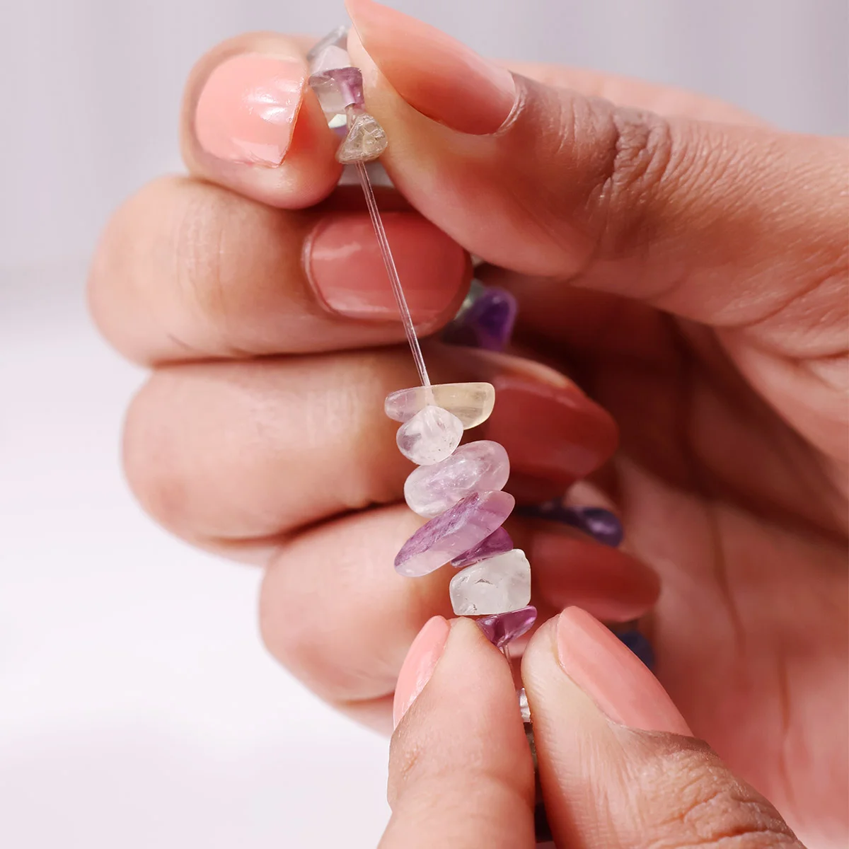 Multi Fluorite Chips Bracelet (5)