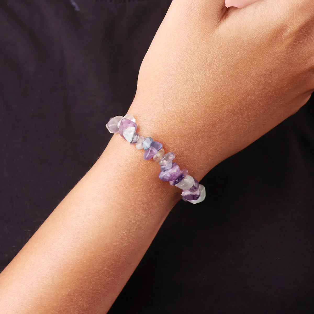Multi Fluorite Chips Bracelet (6)