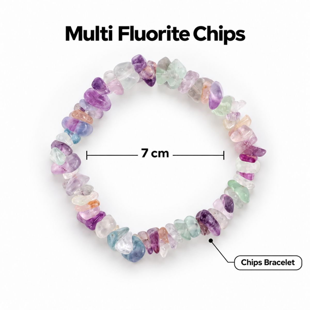 Multi Fluorite Chips Bracelet multi fluorite chips bracelet