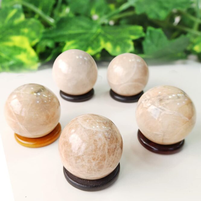 Shop Peach Moonstone Crystal Polished Sphere