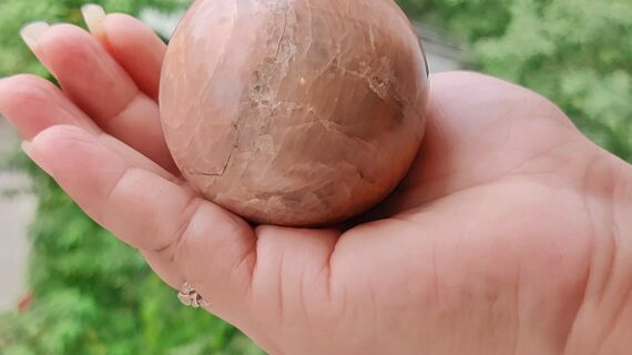 Peach Moonstone Polished Sphere