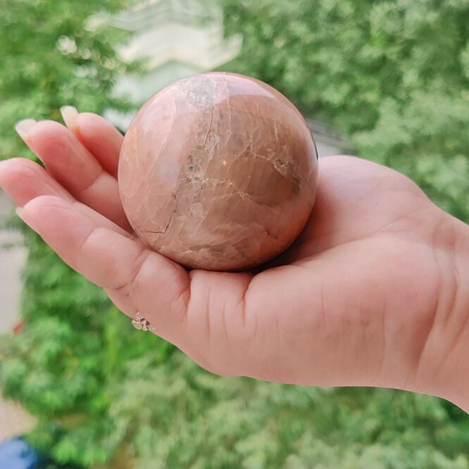Shop Peach Moonstone Crystal Polished Sphere