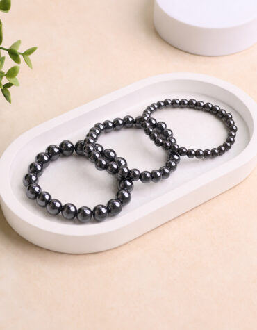hematite round beads bracelet