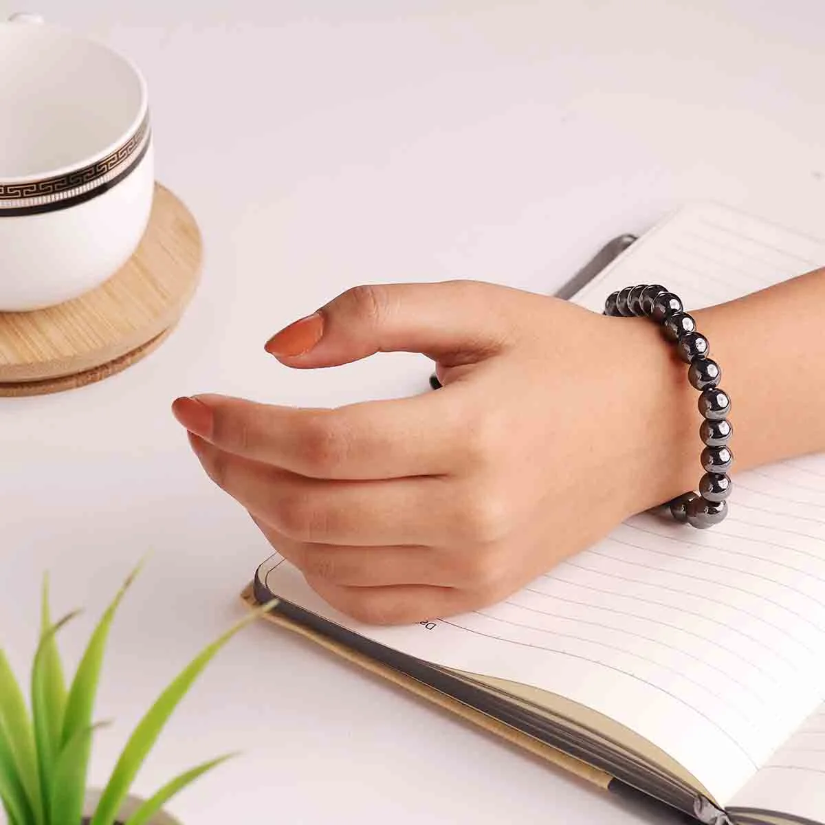 Hematite Round Beads Bracelet (3)