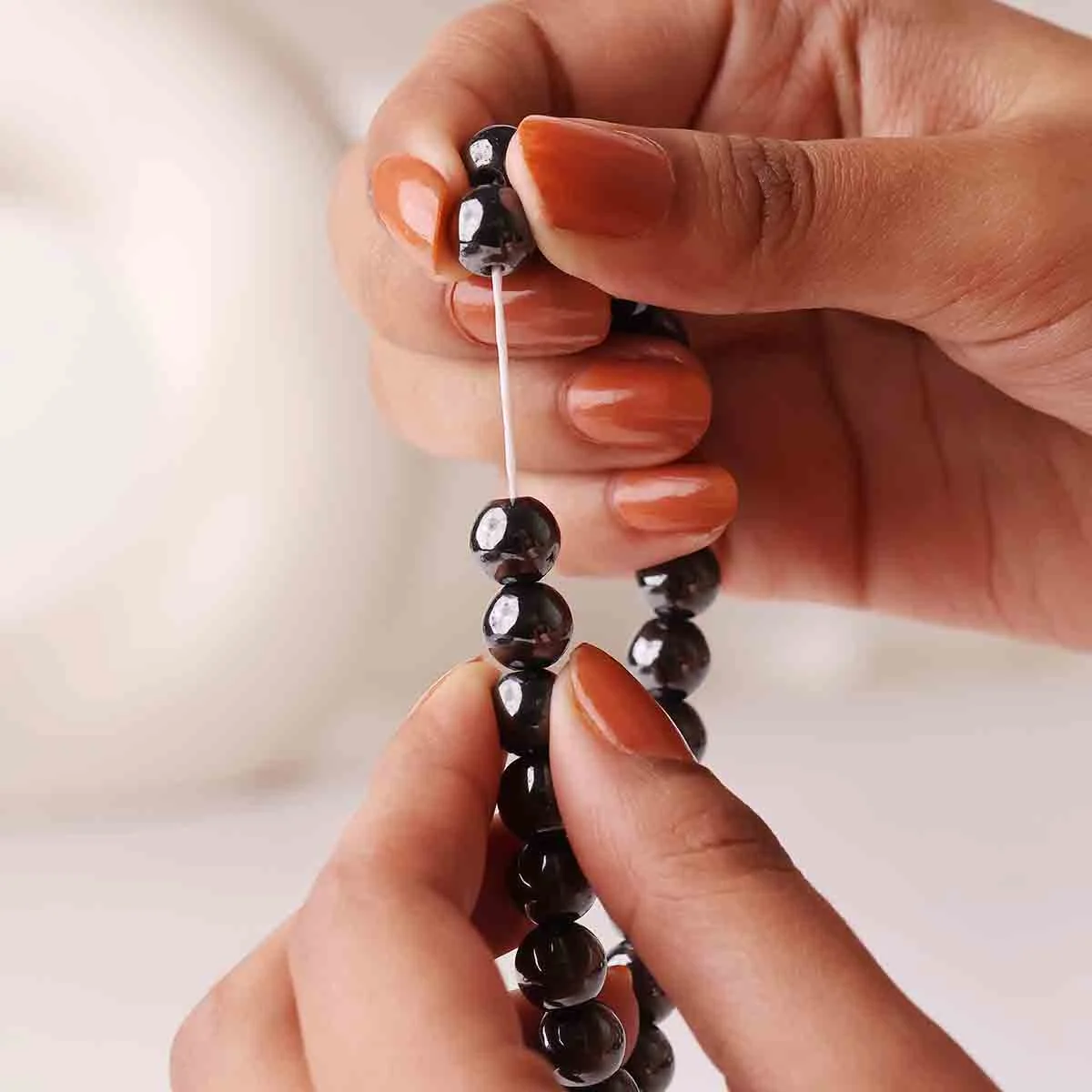 Hematite Round Beads Bracelet (5)