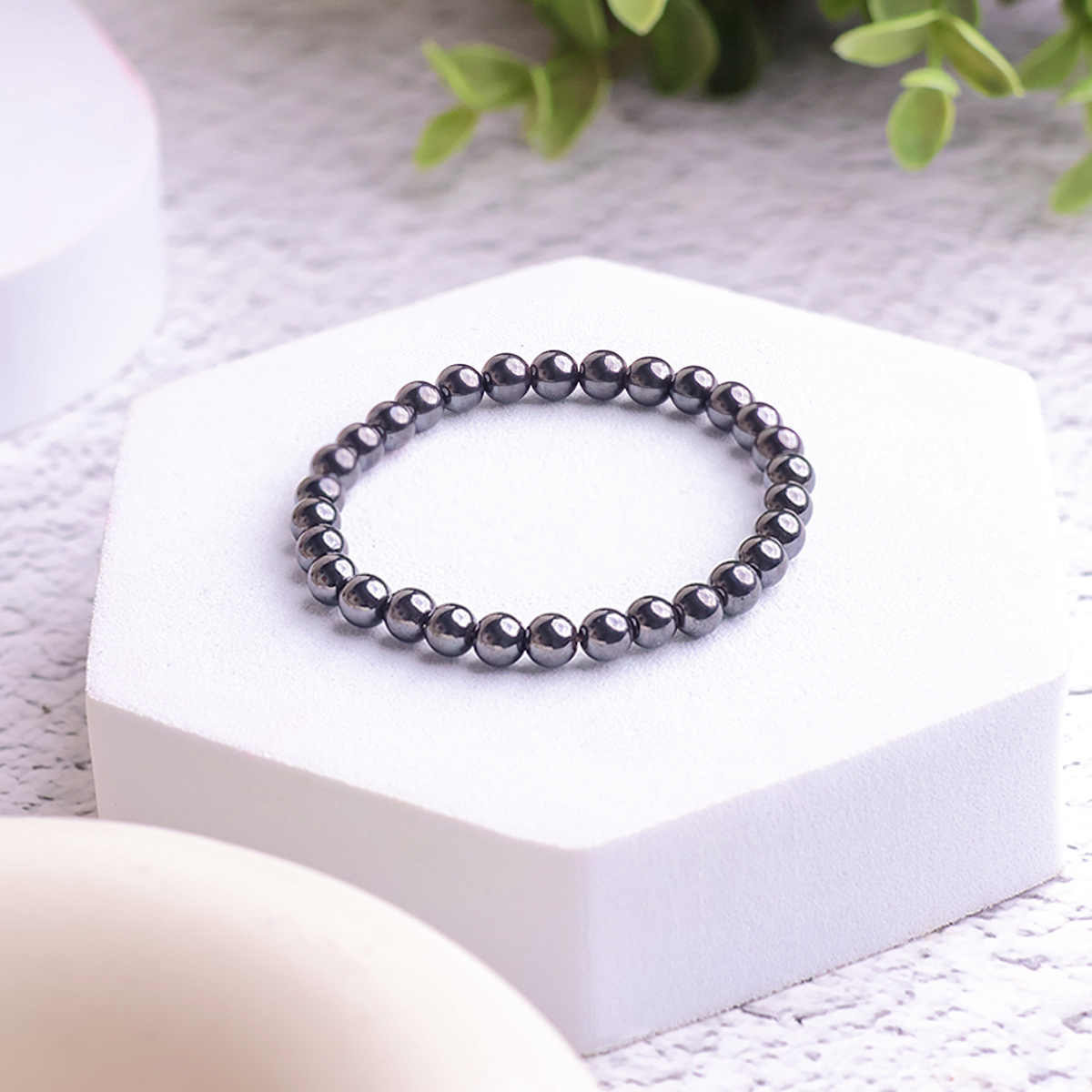 Magnetite Bracelet 6 mm magnetite stone bracelet
