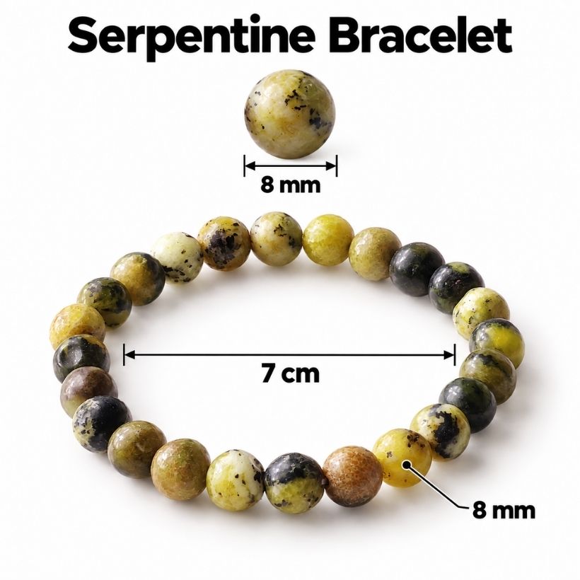Serpentine Round Beads Bracelet serpentine round beads bracelet