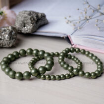 Natural Pyrite Crystal Round Beads Bracelet
