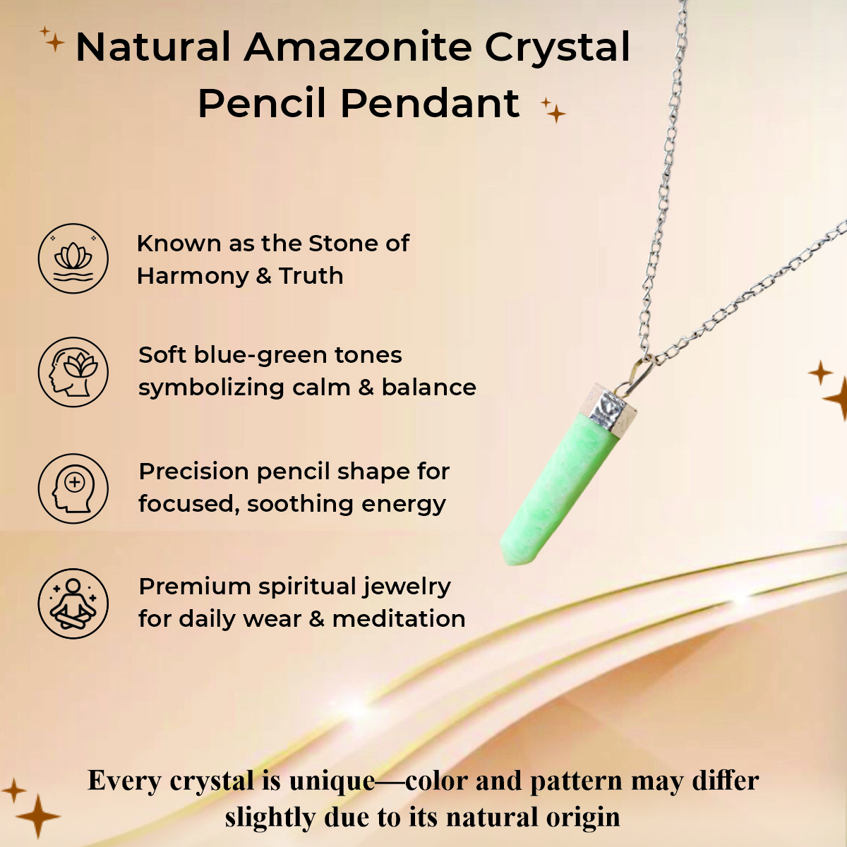 Amazonite Pencil Pendant