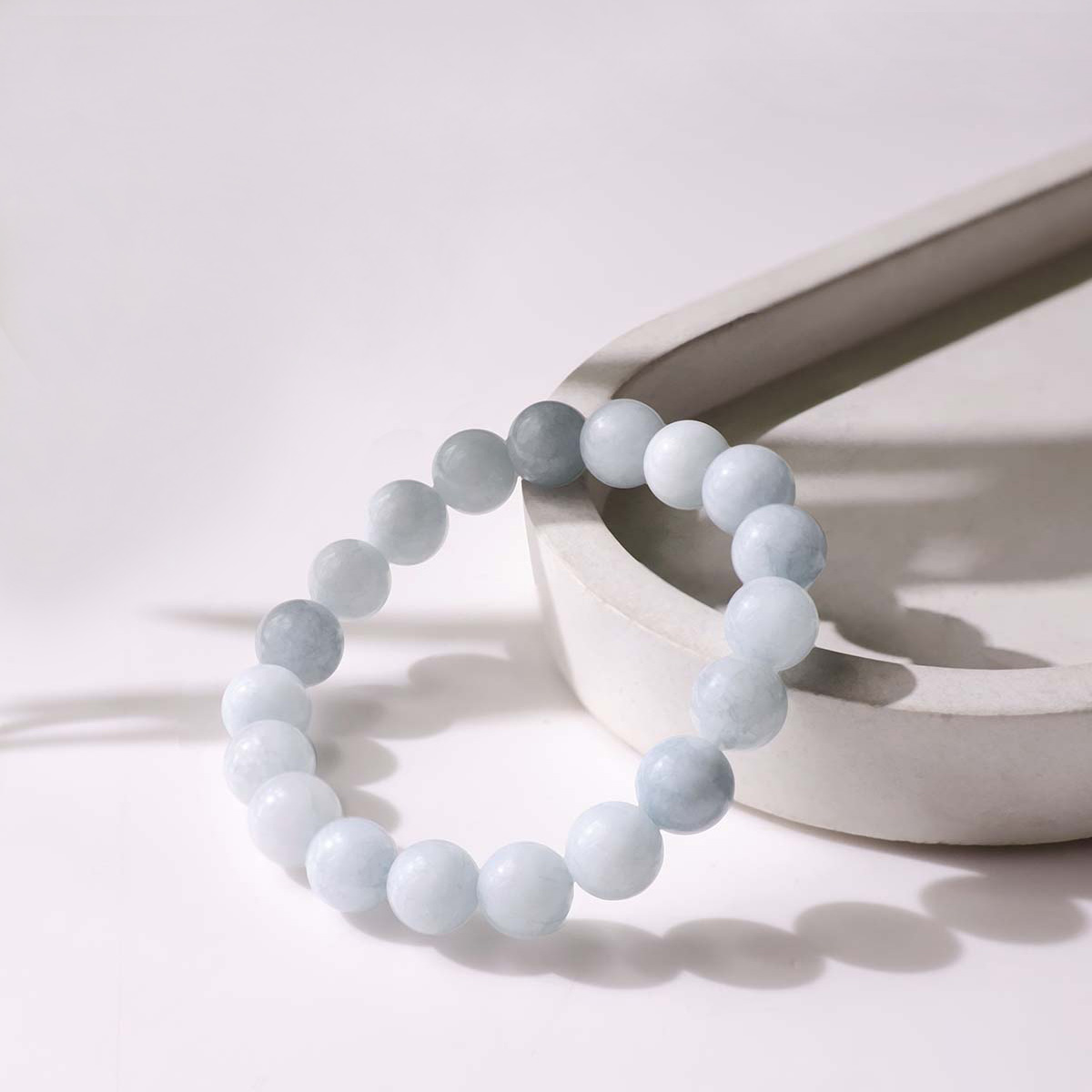 Aquamarine Round Beads Bracelet (4)