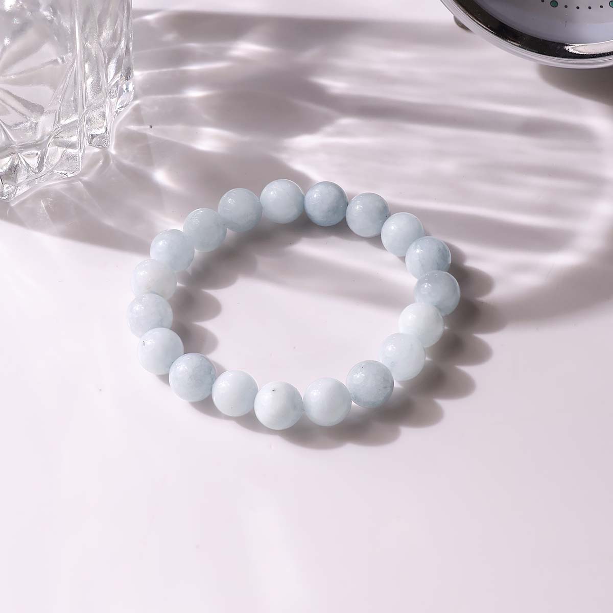 Aquamarine Round Beads Bracelet (6)