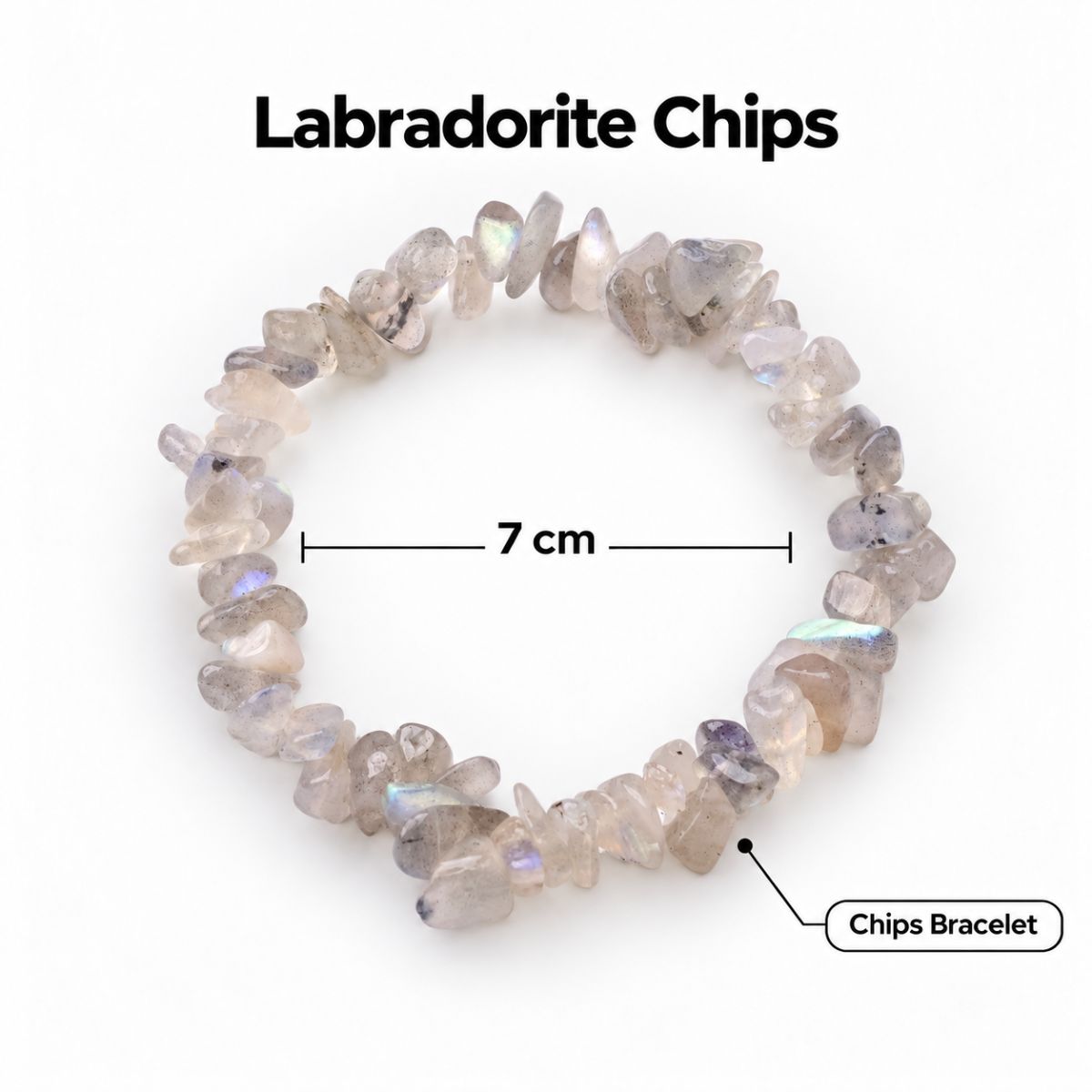 Labradoride Chips Stone Bracelet labradoride chips stone bracelet
