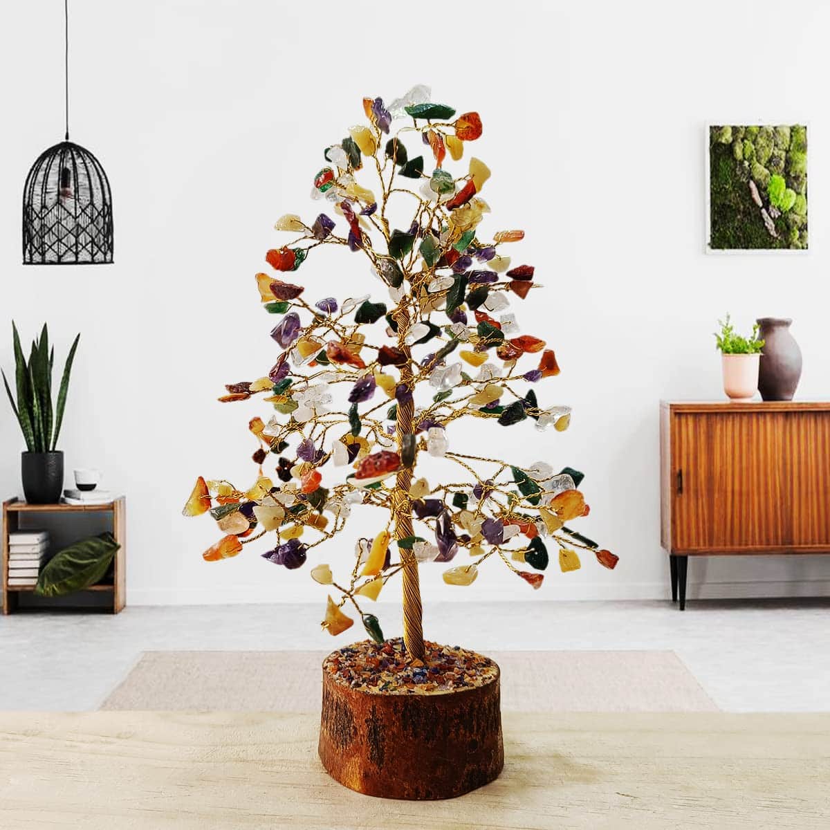 Multicolor Stone Chips Tree-Shubhanjali (1) Shop Multicolor Crystal Stone Chips Tree