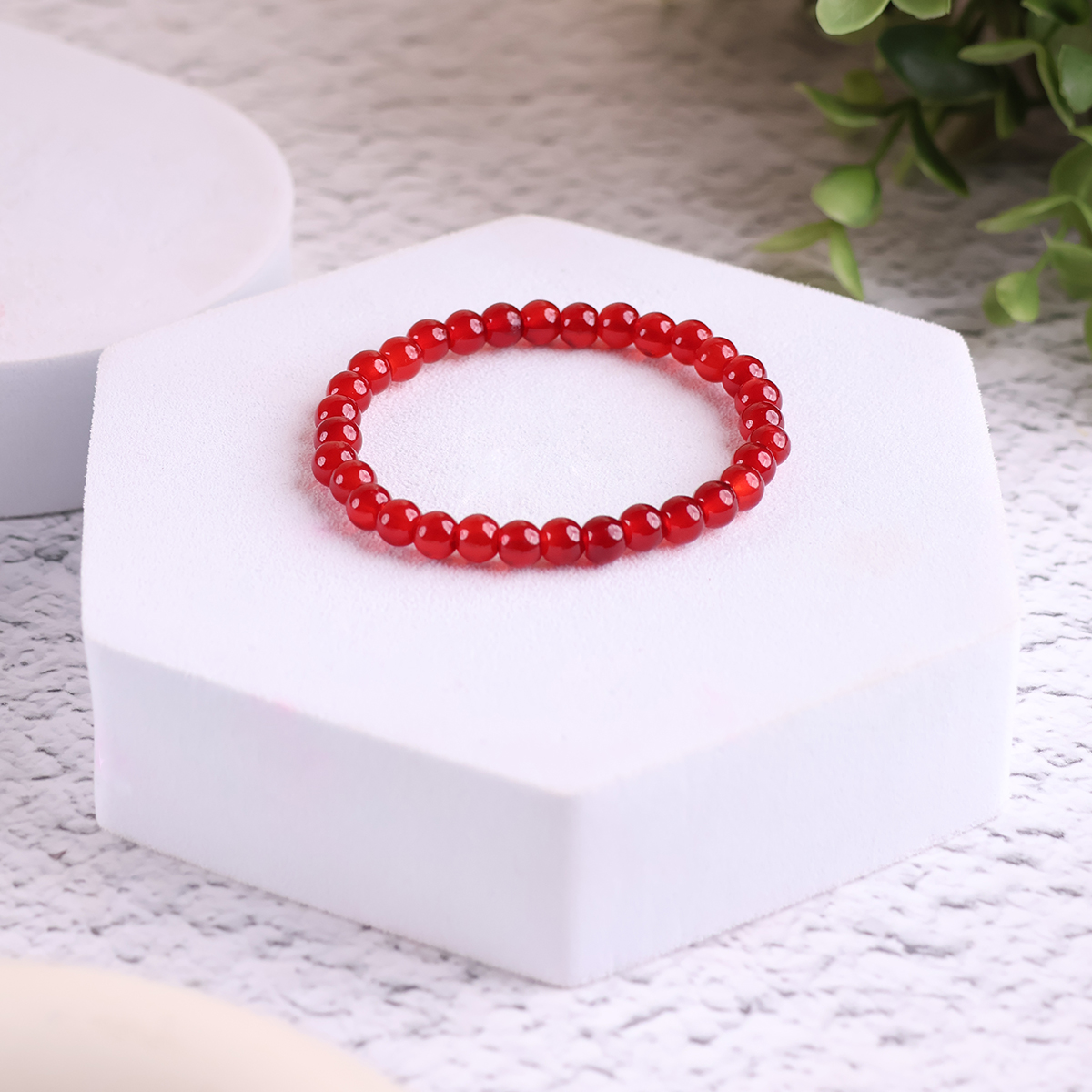Pink Onyx Bracelet 6 mm pink onyx round bead bracelet