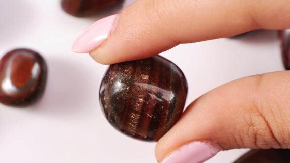 Red Tiger Eye Tumbles Stone