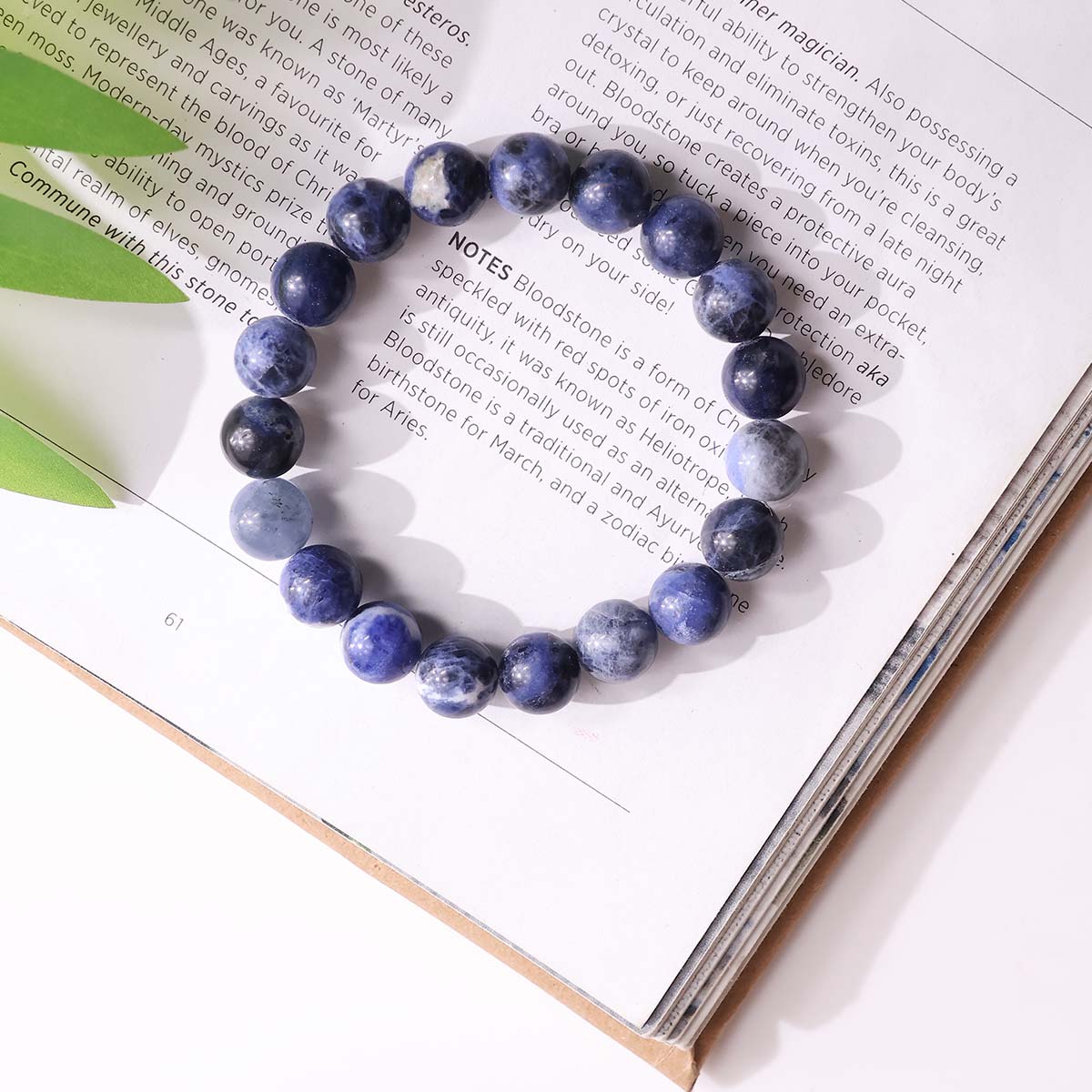 Sodalite Round Beads Bracelet (1)