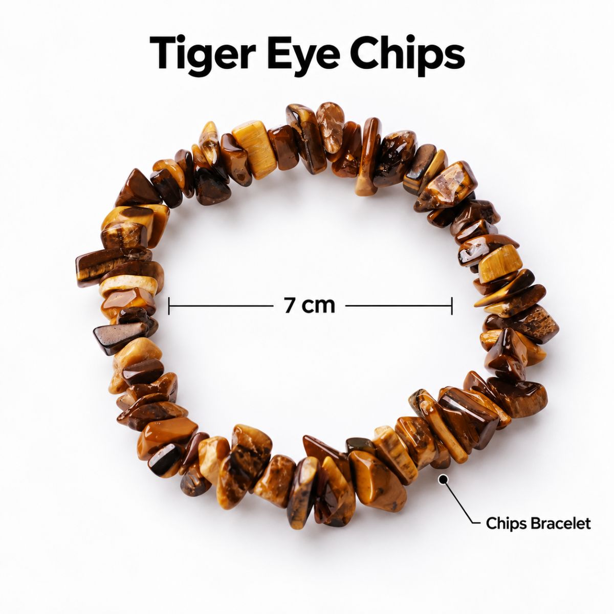 Tiger Eye Chips Stone Bracelet tiger eye chips stone bracelet