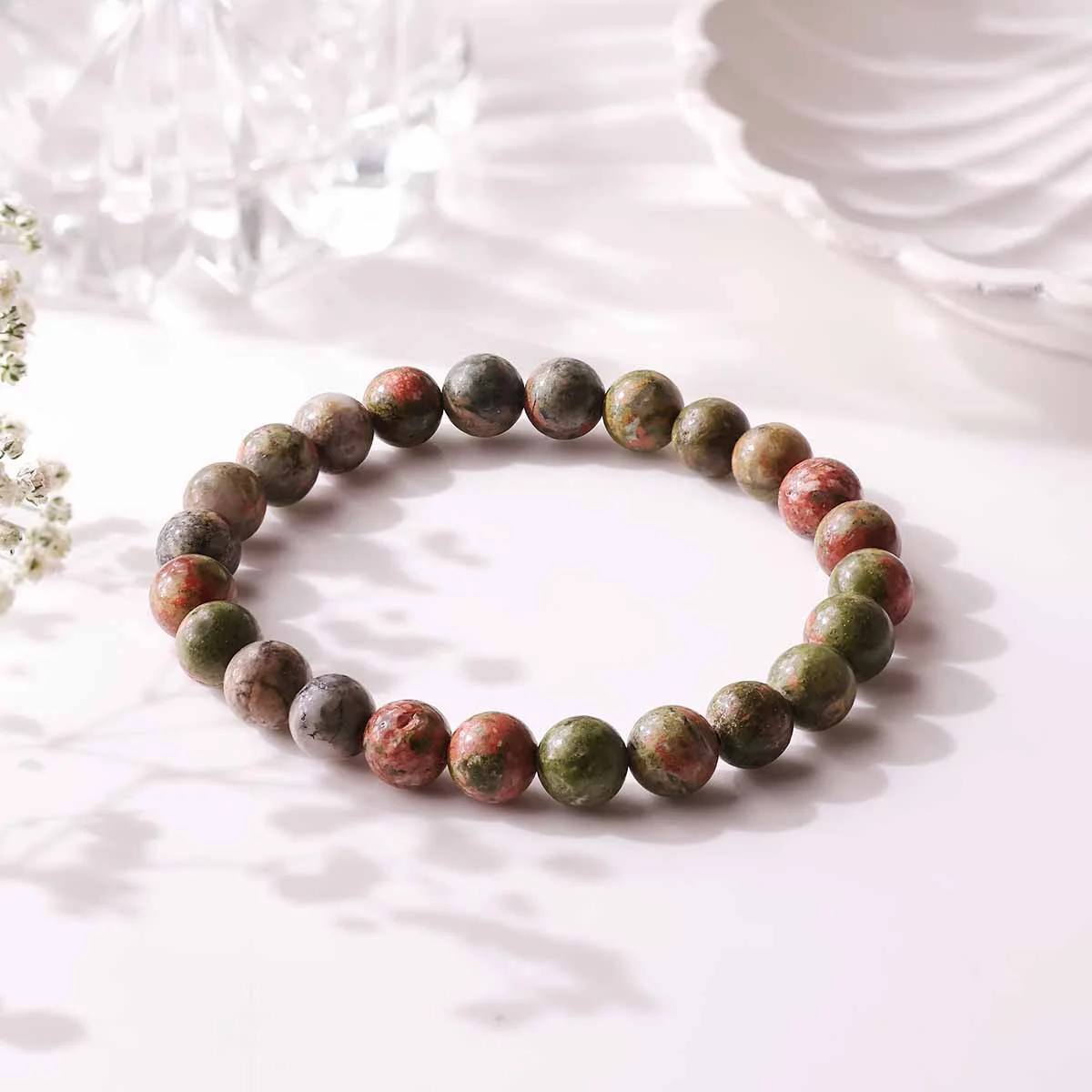Unakite Bracelet 8mm (2)