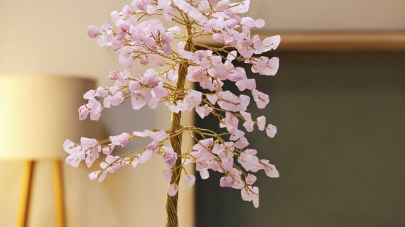 Rose Quartz Chips Stone Tree (100-300 Beads)