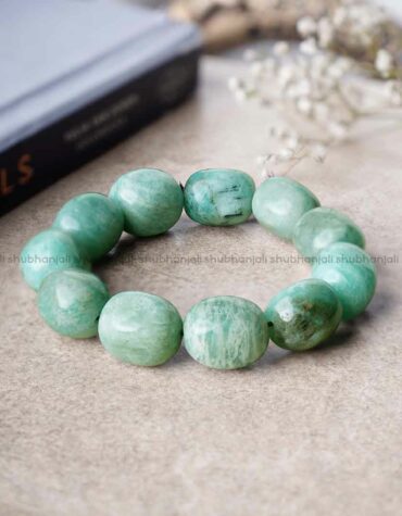 Natural Amazonite Crystal Tumble Bracelet
