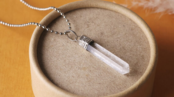 Clear Quartz Pencil Pendant
