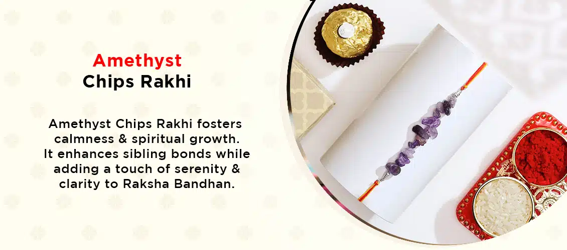 Shop Amethyst Chips Stone Rakhi