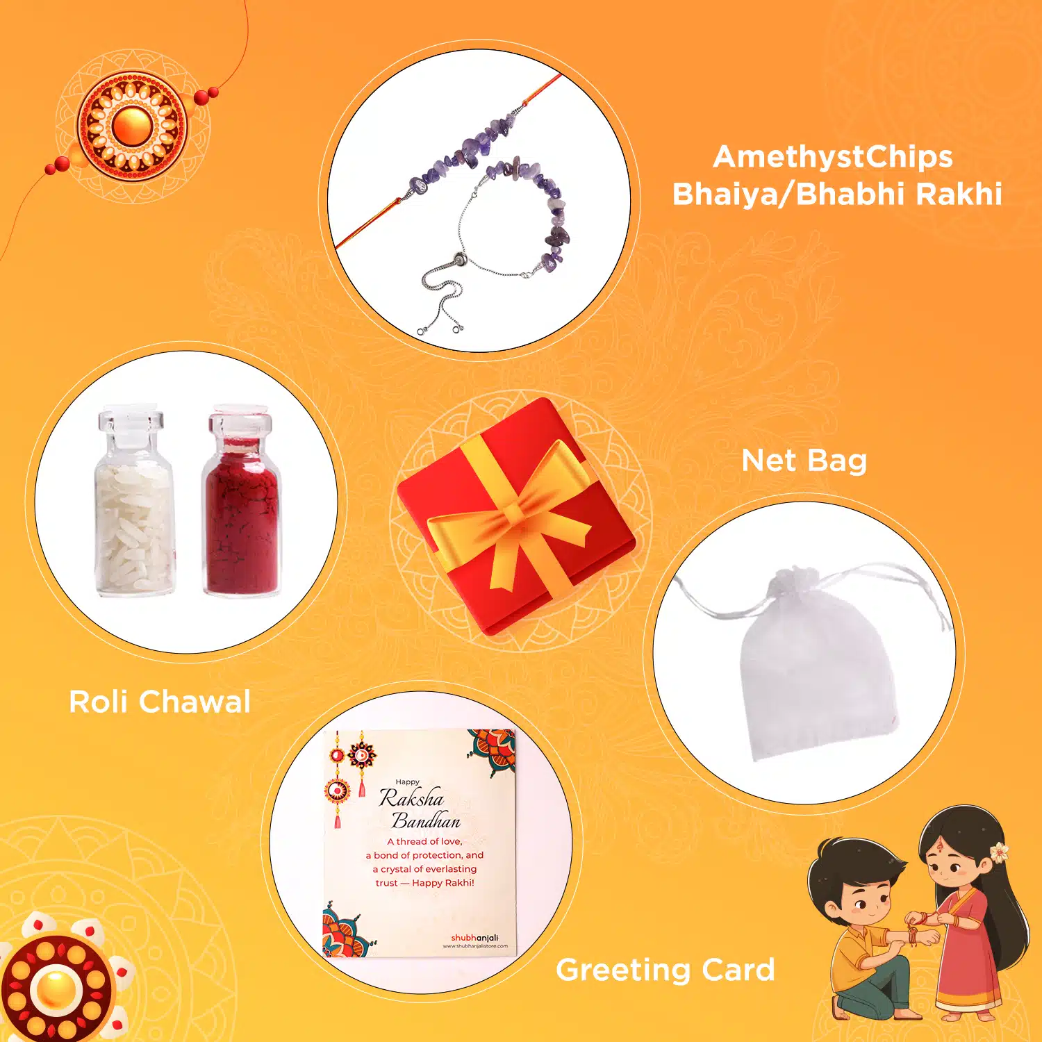 AmethystChips Bhaiya Bhabhi Rakhi