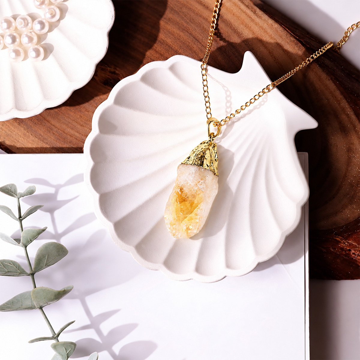 Citrine Raw Pendant-Shubhanjali Store (3) citrine raw pendant