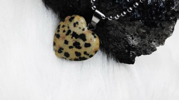 Dalmation Jasper Heart Pendant