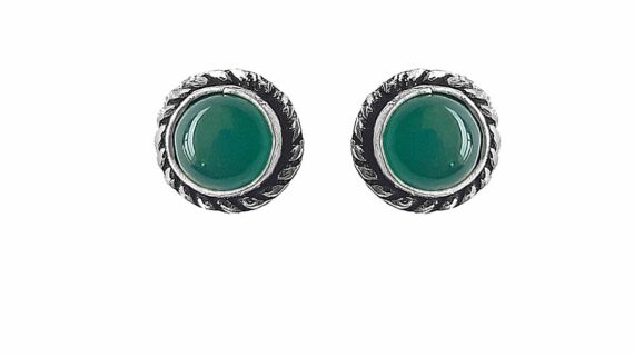 Green Aventurine Stud Earrings