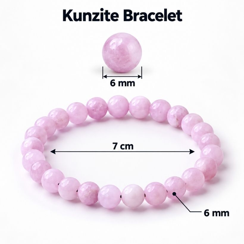 Kunzite Crystal Bracelet (1) kunzite crystal bracelet
