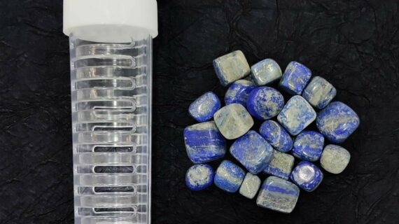 Lapis Lazuli Tumble Stone Infused Water Bottle
