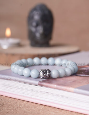 Angelite Buddha Crystal Bracelet