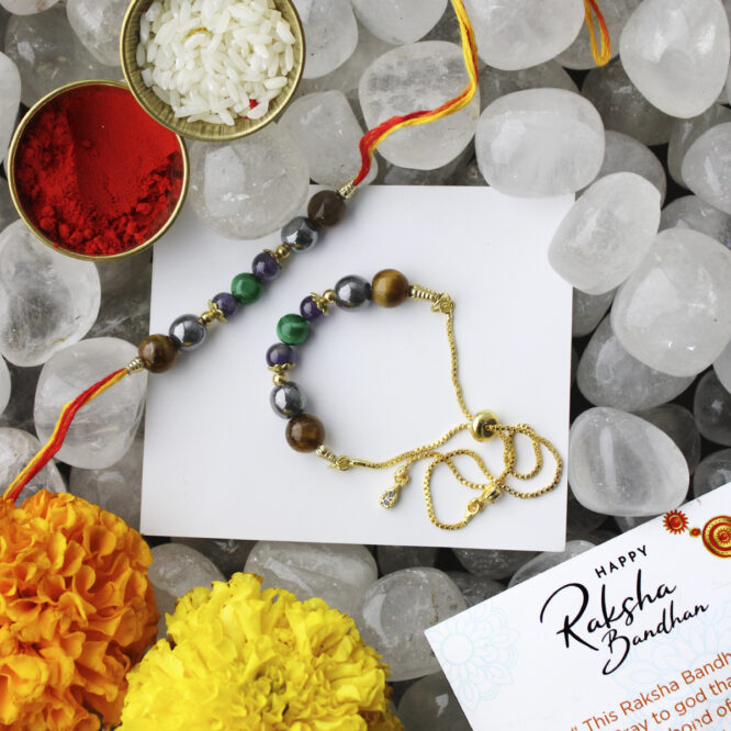 Natural Crystal Beads Protection Rakhi