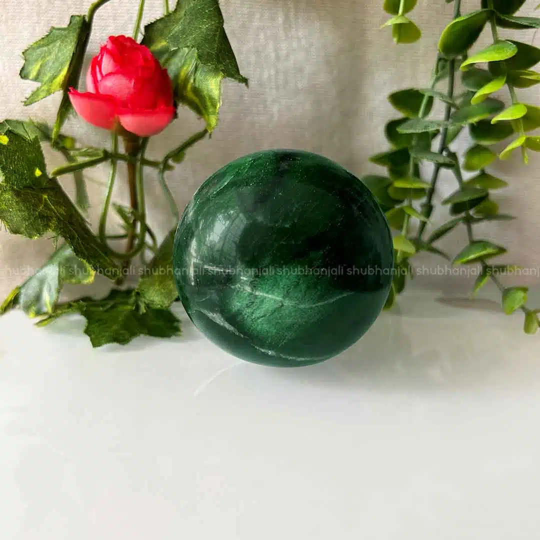 Shubhanjali-Green Jade Crystal Sphere Ball Natural Green Jade Crystal Sphere Ball For Meditating,Innovative Ideas