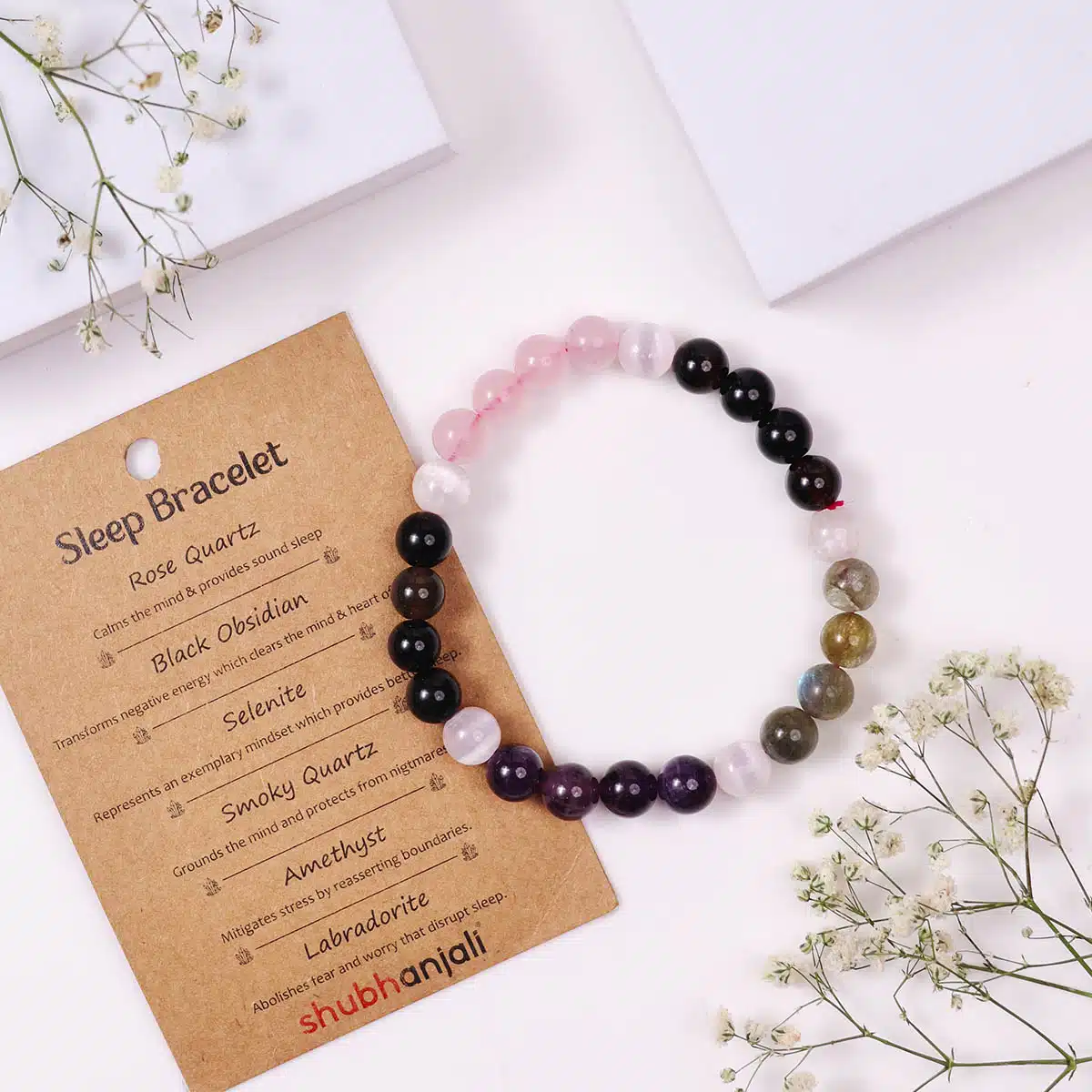 Sleep Bracelet-Shubhanjali Shop Crystal Beads Sleep Bracelet