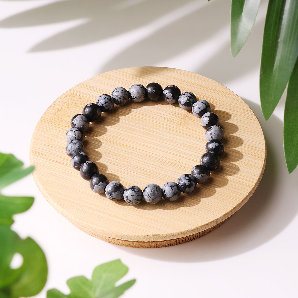 Snowflake Obsidian Bracelet - 8mm (10)