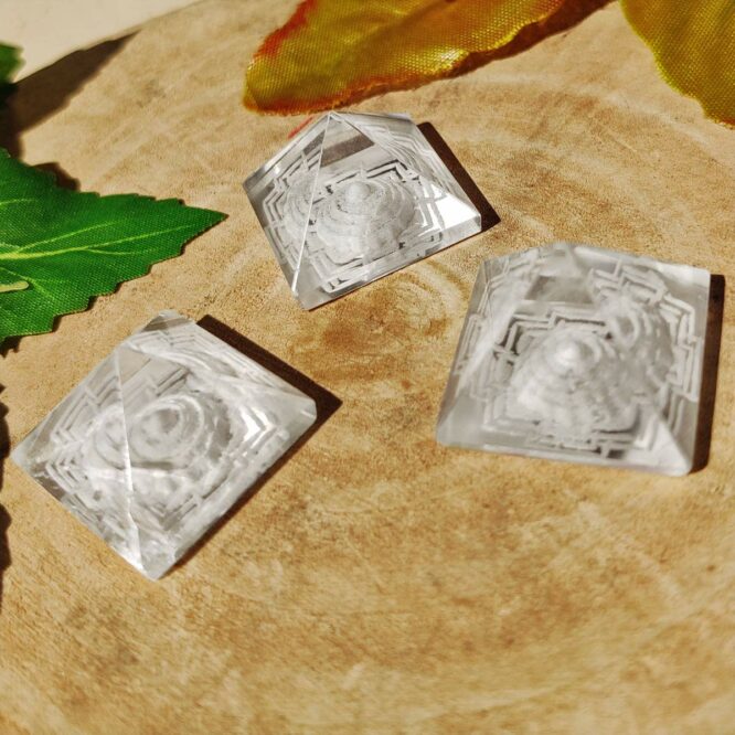 Shop Sphatik Shree Yantra Small Pyramid