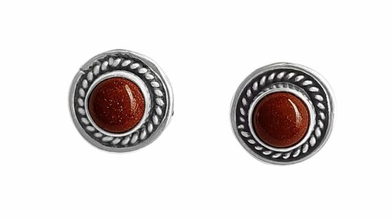 Sunstone Stud Earrings